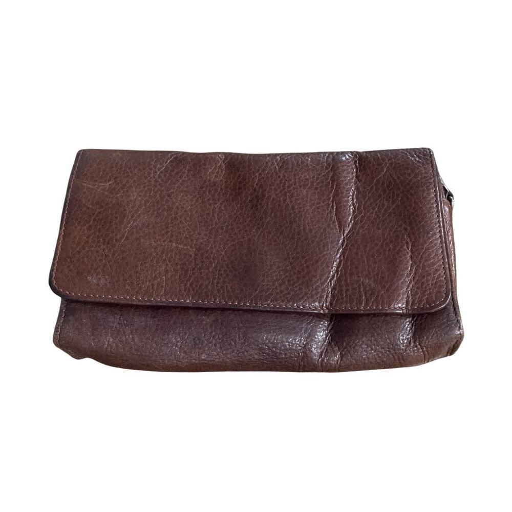 Osgoode Marley Leather Fold Over Wallet Patina Vintage Clutch Accessories